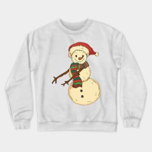 Christmas characters snow man t-shirt design Sticker Crewneck Sweatshirt